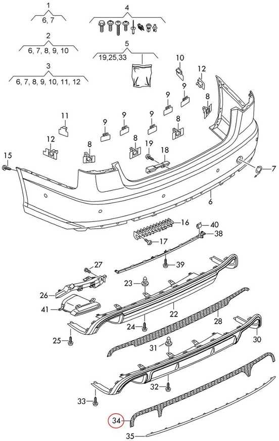 VAG Naujas originalus AUDI A6 S6 Avant juodas galinis korio grotelių apdailos elementas 4G0807833C9B9 OEM