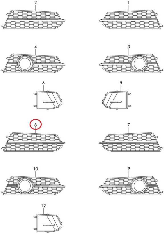 VAG Naujas originalus AUDI A6 S6 Avant Quattro priekinis dešinysis oro kanalo groteles 4G0807648D9B9