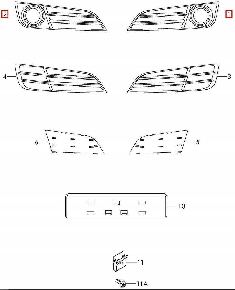 VAG Naujas originalus Audi A8 10-13 buferio kairysis rūko žibinto groteles blizgus juodas 4H0807679HT94