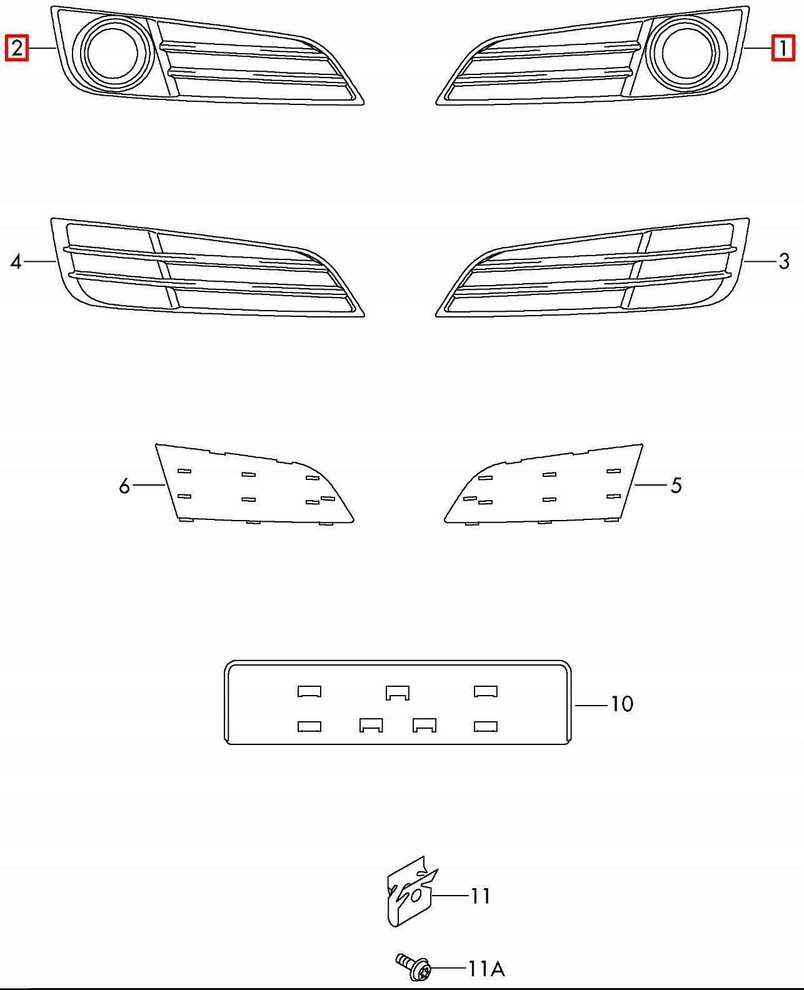 VAG Naujas originalus Audi A8 10-13 buferio kairysis rūko žibinto groteles blizgus juodas 4H0807679HT94