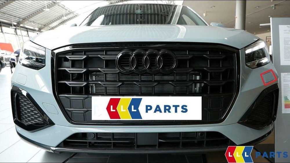 VAG NAUJAS ORIGINALUS AUDI Q2 PRIEKINIS BAMPERIS ŽIBINTŲ PLAUTUVAS DANGTELIS PARUOŠTAS KAIŠČIUI KAIŠČIO PUSĖJE