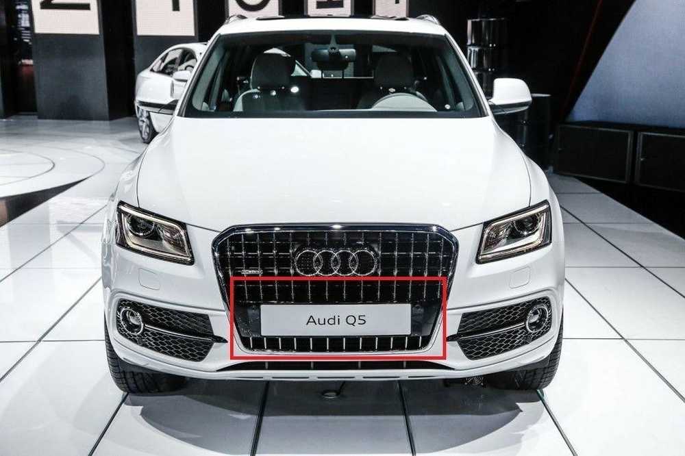 VAG Naujas originalus AUDI Q5 8R platininės pilkos spalvos bamperio numerio laikiklis 8R0807285Q1RR