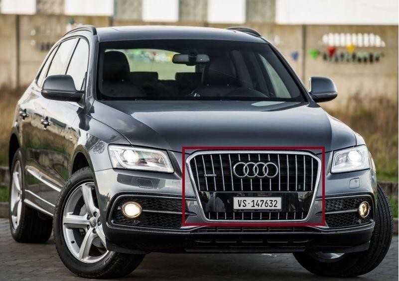 VAG Naujas originalus Audi Q5 8R priekinis radiatoriaus groteles akmens pilkos spalvos Quattro 8R0853651A1QP