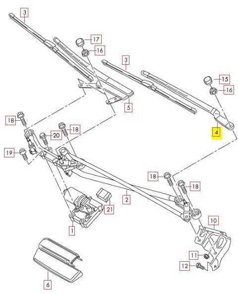 VAG Naujas originalus AUDI Q7 priekinio vairuotojo pusės lango valytuvo svirtis RHD 4L2955408A1P9 OEM
