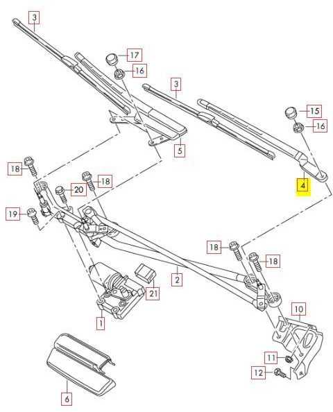 VAG Naujas originalus AUDI Q7 priekinio vairuotojo pusės lango valytuvo svirtis RHD 4L2955408A1P9 OEM