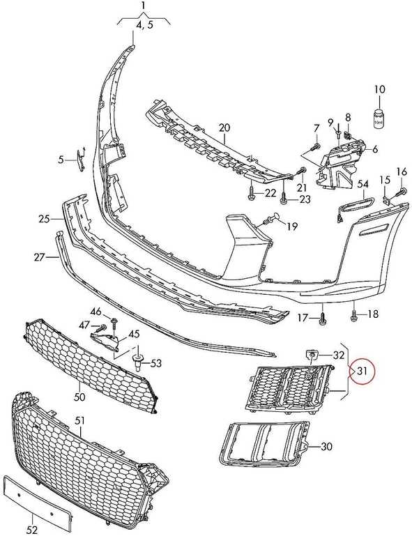 VAG Naujas originalus AUDI R8 16-18 priekinis bamperis dešinysis oro kanalo groteles 4S0807684A3FZ