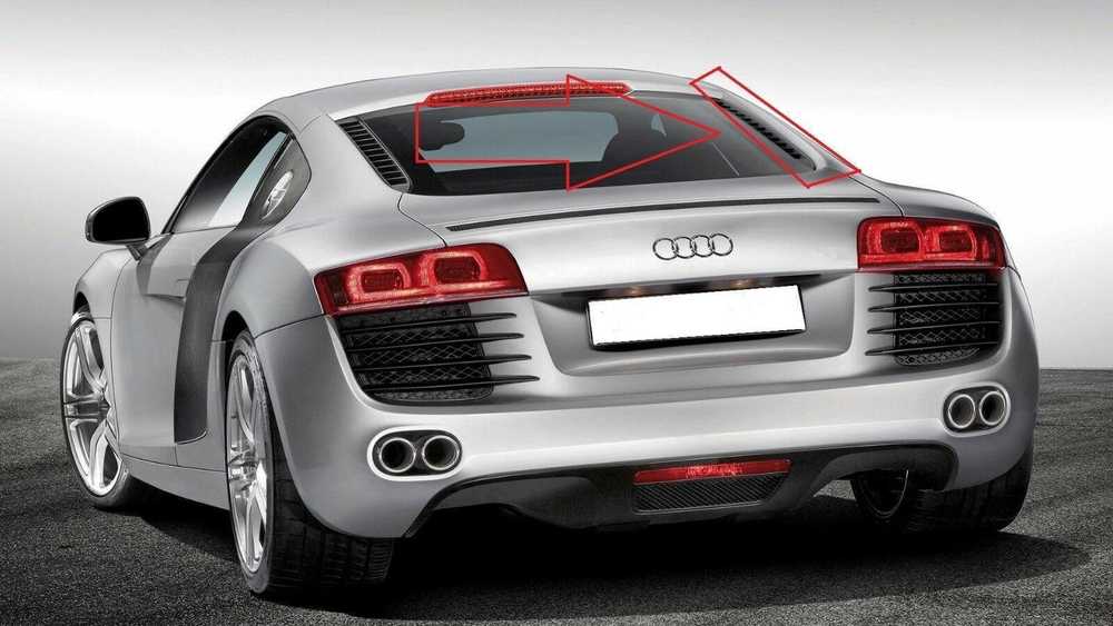VAG Naujas originalus AUDI R8 V8 (07-15) galinės variklio skyriaus dangtis dešinysis groteles 420827950B3FZ