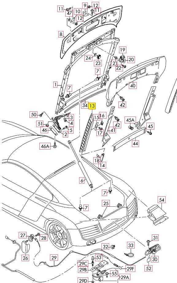 VAG Naujas originalus AUDI R8 V8 (07-15) galinės variklio skyriaus dangtis dešinysis groteles 420827950B3FZ