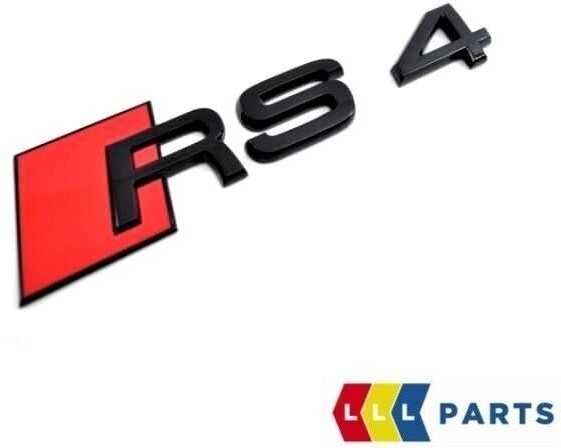 VAG NAUJAS ORIGINALUS AUDI RS4 2018- GALINIS BAGAŽO DANGTIS Juodas RS4 ŽENKLAS EMBLEMA 8W9853740T94