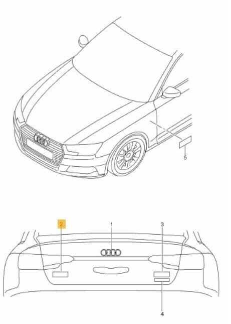 VAG NAUJAS ORIGINALUS AUDI RS4 2018- GALINIS BAGAŽO DANGTIS Juodas RS4 ŽENKLAS EMBLEMA 8W9853740T94