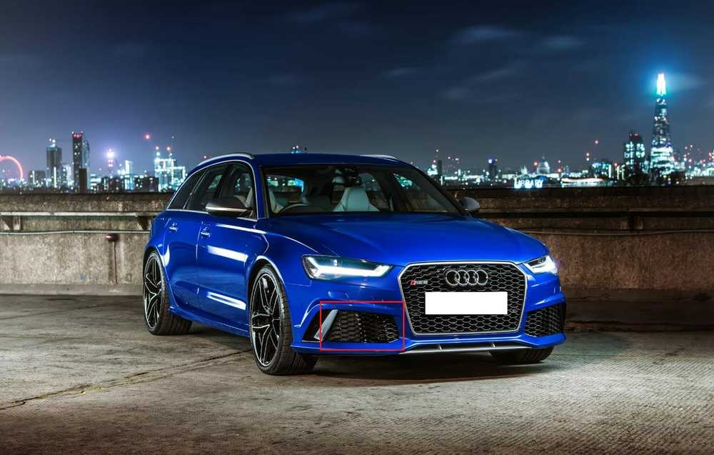 VAG Naujas originalus Audi RS6 priekinis dešinysis blizgus juodas oro kanalo groteles 4G0807682ST94 OEM