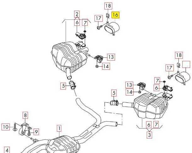 VAG Naujas originalus AUDI RS7 (14-17) galinis dešinysis juodas chromo išmetimo antgalis 4G8253824A