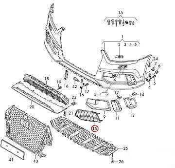 VAG NAUJAS ORIGINALUS AUDI RSQ3 2014-2018 DEŠINIS PUSĖS BAMPEŲ ORA KREIPTUVAS 8U0807682GT94