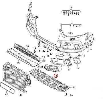 VAG NAUJAS ORIGINALUS AUDI RSQ3 2014-2018 DEŠINIS PUSĖS BAMPEŲ ORA KREIPTUVAS 8U0807682GT94