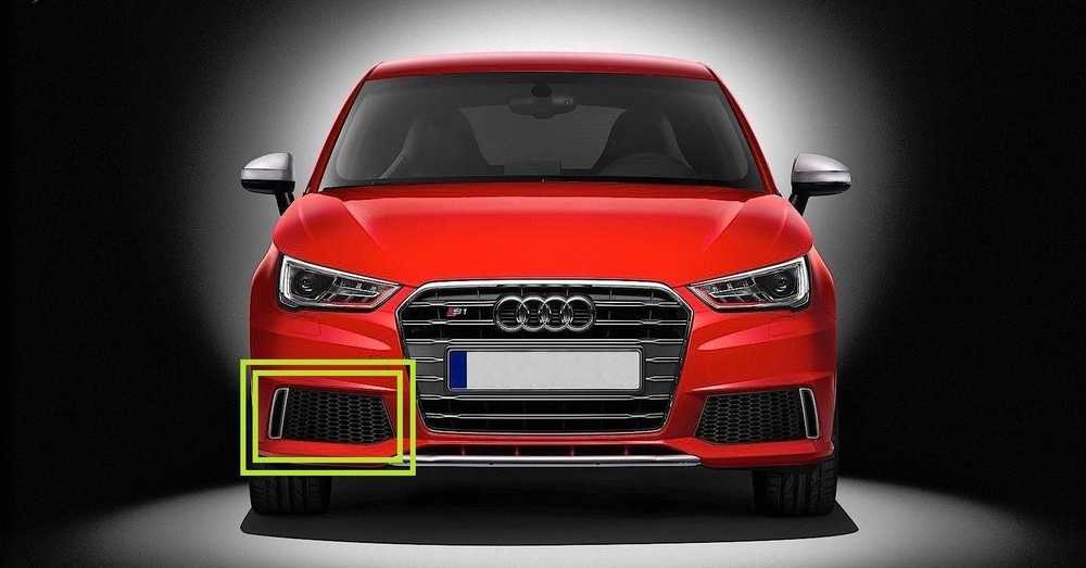 VAG NAUJAS ORIGINALUS AUDI S1 15-17 PRIEKINIS BUFERIS DEŠINĖS PUSĖS ORA VADOVAS GROTELĖS ALIUMINIO MATINIS