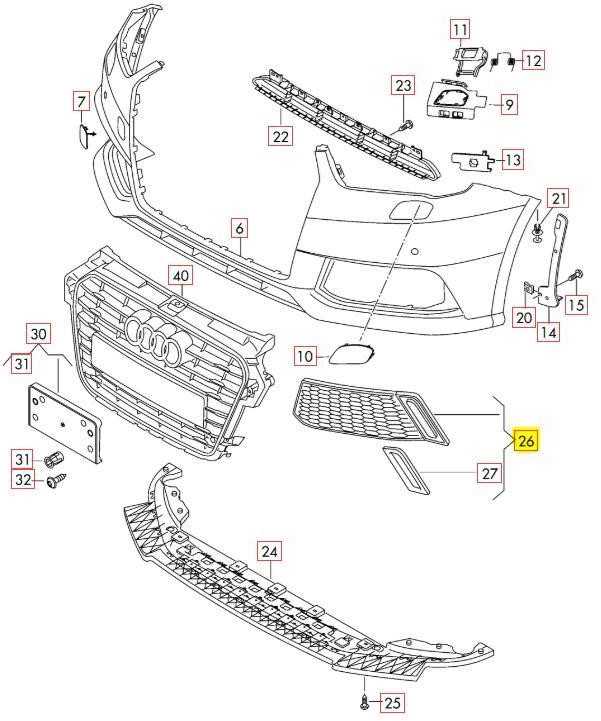 VAG NAUJAS ORIGINALUS AUDI S1 15-17 PRIEKINIS BUFERIS DEŠINĖS PUSĖS ORA VADOVAS GROTELĖS ALIUMINIO MATINIS