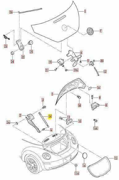 VAG Naujas originalus Beetle Cabrio 03-10 galinės bagažinės dujų spyruoklė 1Y0827550F OEM