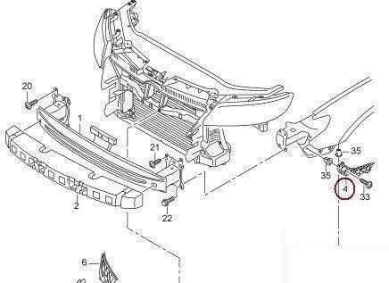 VAG Naujas originalus VOLKSWAGEN CC priekinis bamperio dešinės pusės laikiklis 3C8807184C OEM