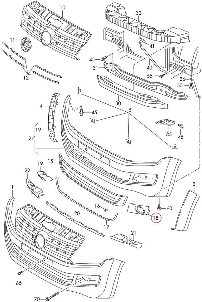 VAG Naujas originalus VW AMAROK priekinis dešinysis bamperio rūko žibinto grotelių dangtelis 2HH807490A9B9 OEM
