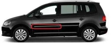 VAG Naujas originalus VW CADDY TOURAN priekinis kairės pusės durų apsauginis apdailos elementas 1T0853515E9B9