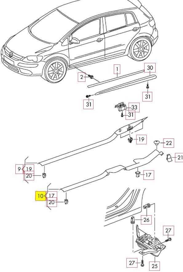 VAG Naujas originalus VW GOLF (09-13) kairės pusės durų slenksčio apdailos juostos 1K4853371E82V OEM