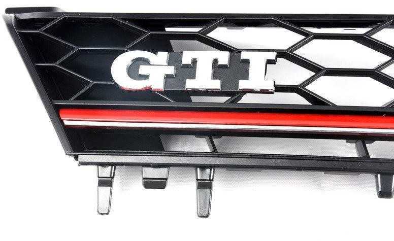 VAG NAUJAS ORIGINALUS VW GOLF GTI MK7 2013-2016 PRIEKINIS VIRŠUTINIS CENTRINIS GROTELĖS Juodas 5G0853651AJ