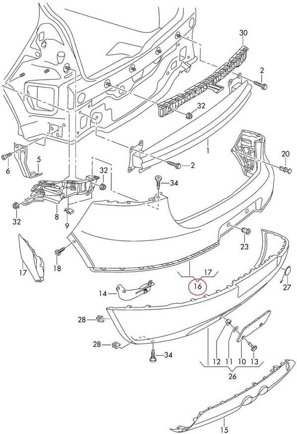 VAG Naujas originalus VW GOLF MK 5 2003 - 2008 gruntinis galinis bamperio viršutinė dalis 1K6807417 OEM
