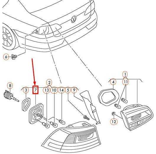 VAG NAUJAS ORIGINALUS VW PASSAT 2011-2015 SEDANAS IŠORINIS GALINIS ŽIBINTO GULINYS DEŠINĖS PUSĖS