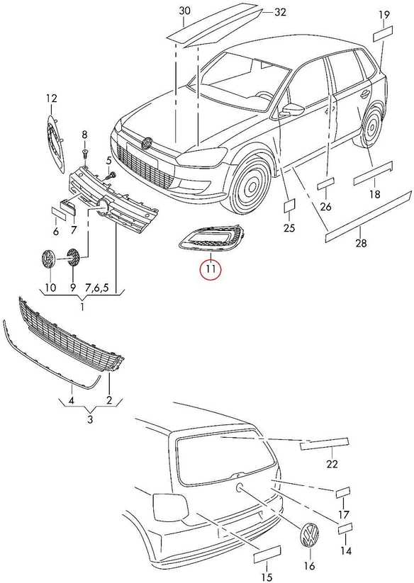 VAG NAUJAS ORIGINALUS VW POLO 10-14 PRIEKINIS BUFERIS KAIRĖS PUSĖS DIENOS ŠVIESOS APDAILA 6R0853665D 9B9