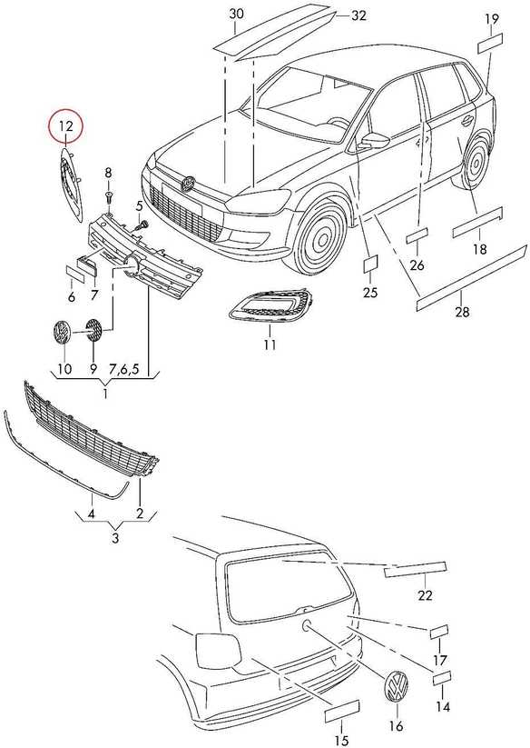 VAG NAUJAS ORIGINALUS VW POLO 10-14 PRIEKINIS BUFERIS DEŠINĖS PUSĖS DIENOS ŠVIESOS APDAILA 6R0853666D 9B9