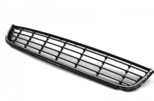 VAG NAUJAS ORIGINALUS VW POLO 2010-2014 PRIEKINIS BAMPERIS APATINIS GROTELĖ Juodas SU CHROMO APDAILAI