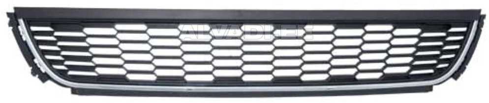 VAG NAUJAS ORIGINALUS VW POLO 2010-2014 PRIEKINIS BAMPERIS APATINIS GROTELĖ Juodas SU CHROMO APDAILAI