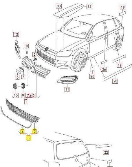 VAG NAUJAS ORIGINALUS VW POLO 2010-2014 PRIEKINIS BAMPERIS APATINIS GROTELĖ Juodas SU CHROMO APDAILAI