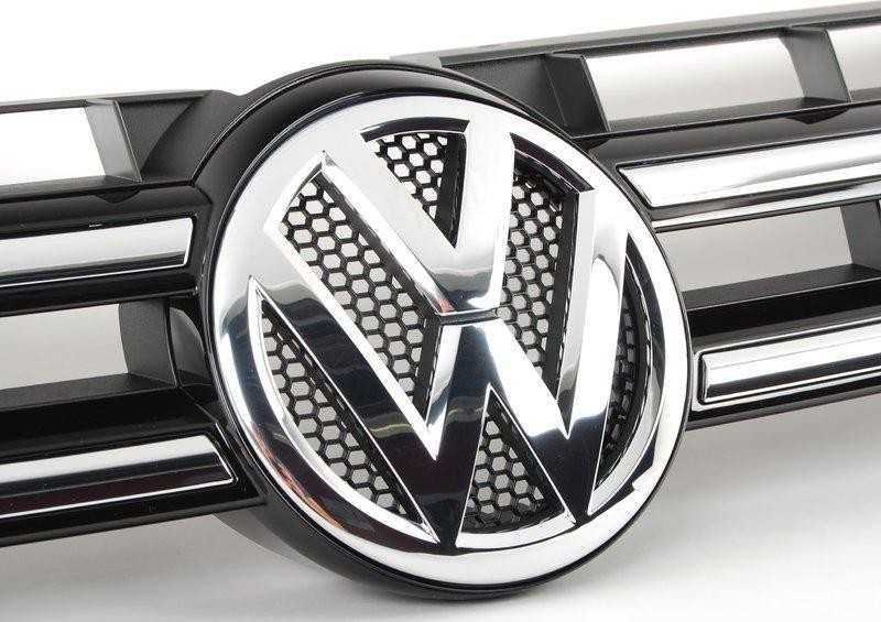 VAG NAUJAS ORIGINALUS VW TOUAREG 11-14 PRIEKINIS BAMPERIS CENTRINIS VIRŠUTINIS GROTELĖ 7P6853651A ZLL