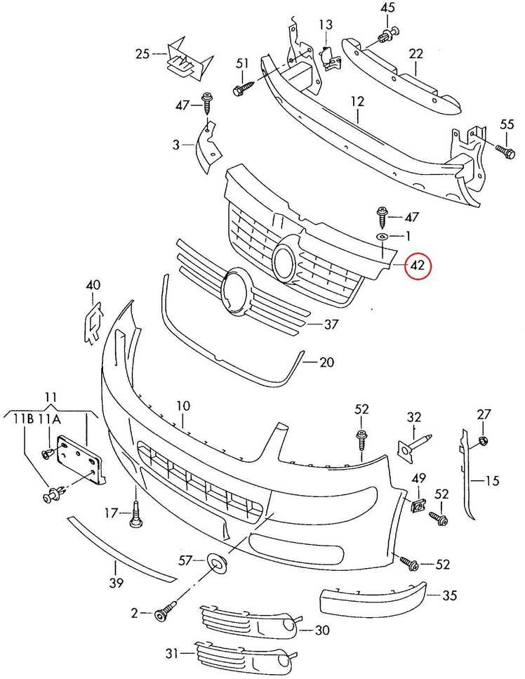 VAG Naujas originalus VW Transporter 03-10 priekinis centrinis groteles satino juodos spalvos 7H5853653 OEM
