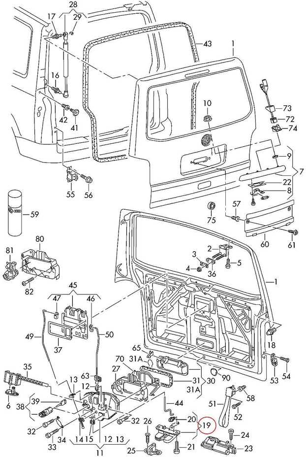 VAG NAUJAS ORIGINALUS VW TRANSPORTER T5 10-17 GALINIS BAGAŽO DANGČIO UŽRAKTAS 7H0827505K9B9