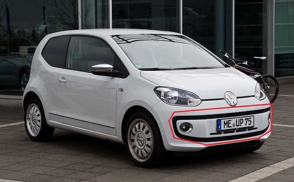 VAG Naujas originalus VW UP!/e-UP! 12-16 priekinis bamperio apatinis ventiliacijos grotelių rėmas 1S0853677E9B9
