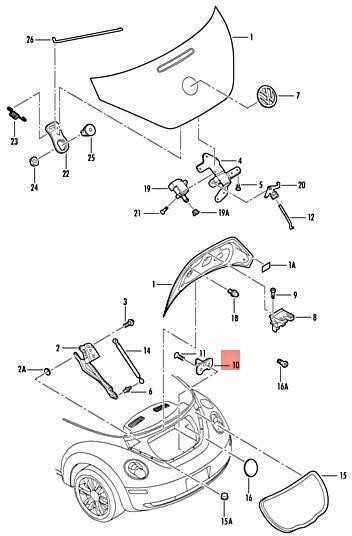 VAG NAUJAS SATINO Juodas SMŪGIO PLOKŠTĖS VW BEETLE KABRIOLETAS 1C1 1Y7 1Y0827511B01C