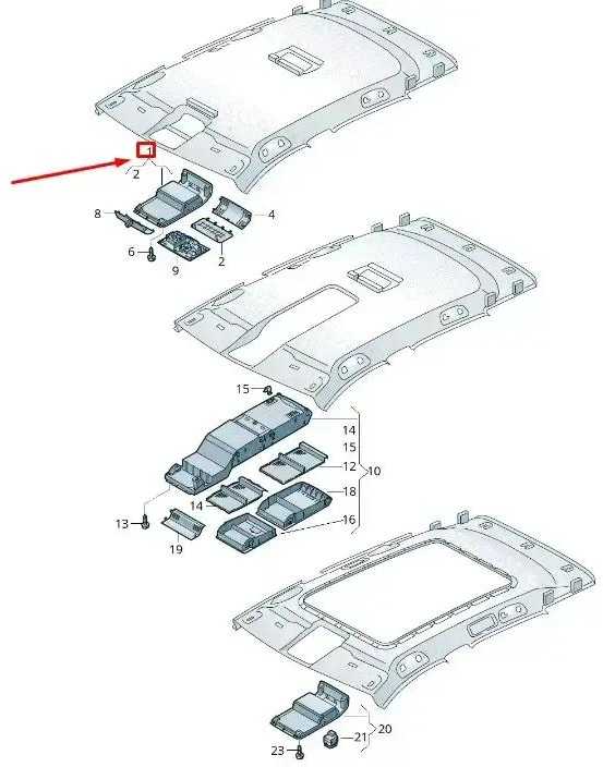 VAG Naujas VOLKSWAGEN TIGUAN AD1 lubų konsolės surinkimas 5NN867489RM5
