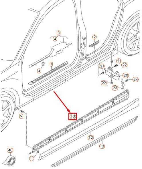 VAG OEM AUDI A3 8V DEŠINIS KRAŠTO PANELE SECURING STRIP BRACKET 8V5854536 ORIGINALUS