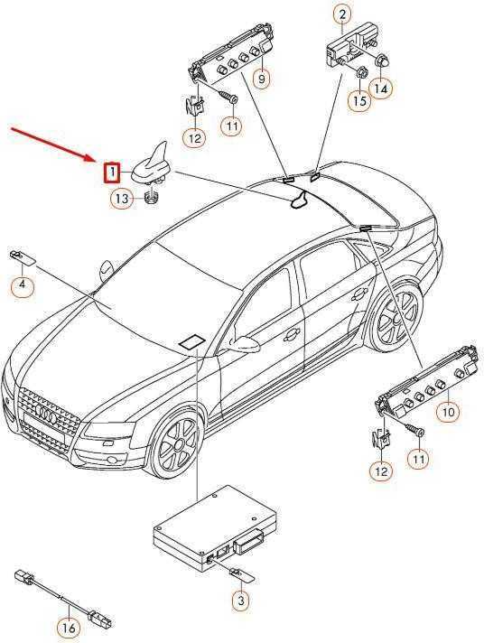 VAG OEM AUDI A4 B8 ANTENA STOGO KOMBINACIJA 4G0035503JGRU ORIGINALI