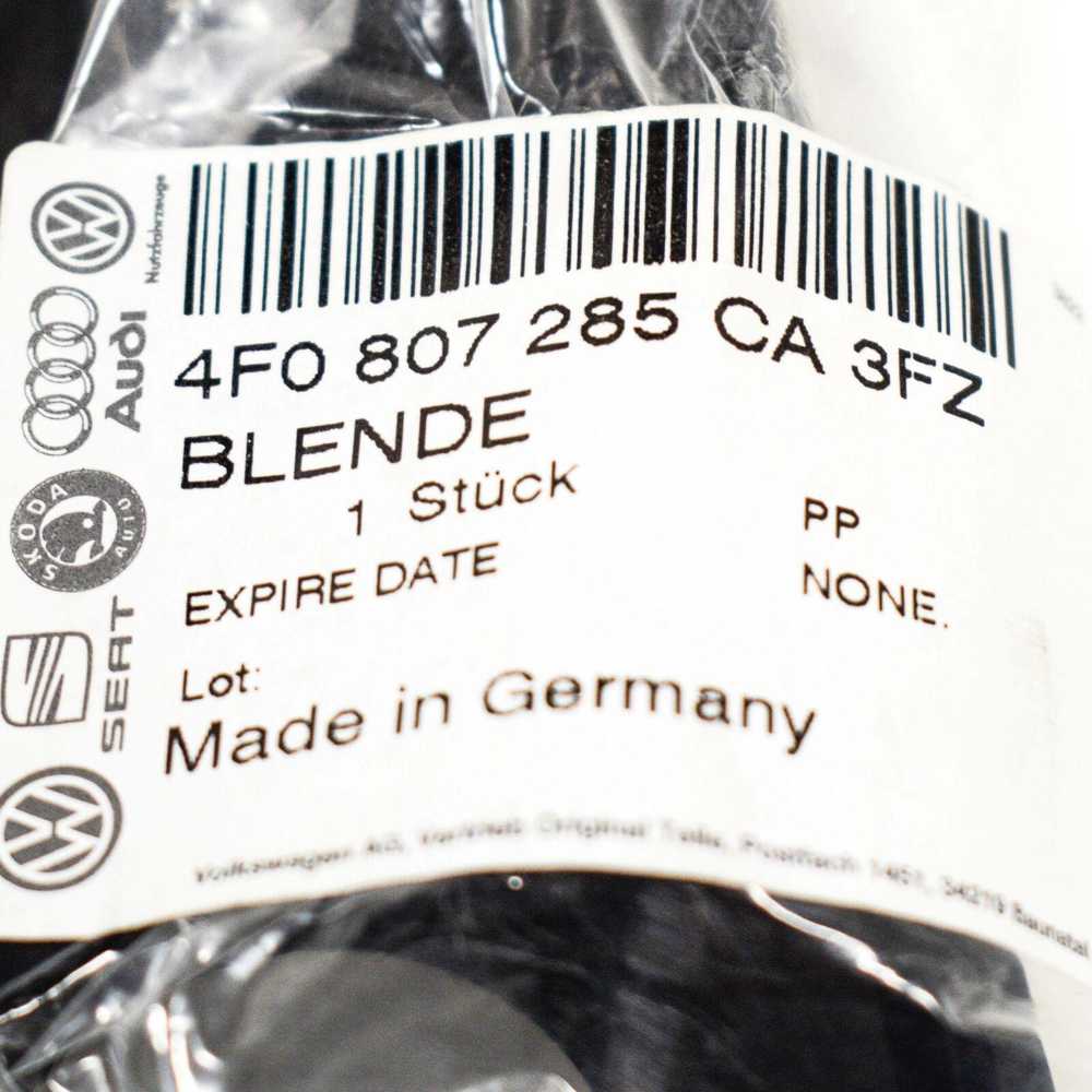 VAG OEM AUDI A6 C6 PRIEKINIS BAMPERIO LICENCIJOS PLOKŠTĖS APDAILA 4F0807285CA3FZ ORIGINALI