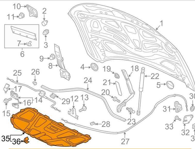 VAG OEM AUDI A7 4G8 PRIEKINIS KAPOTAS GARSO SUGERIANČIOS IZOLIACIJOS 4G8863825 ORIGINALAS