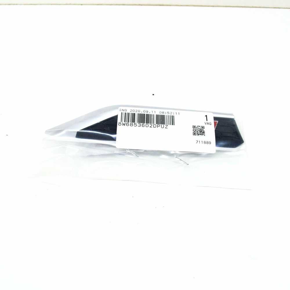 VAG OEM AUDI RS5 SPORTBACK 8W6 PRIEKINIS DEŠINIS KAPOTAS EMBLEMA 8W6853602DPUZ ORIGINALI