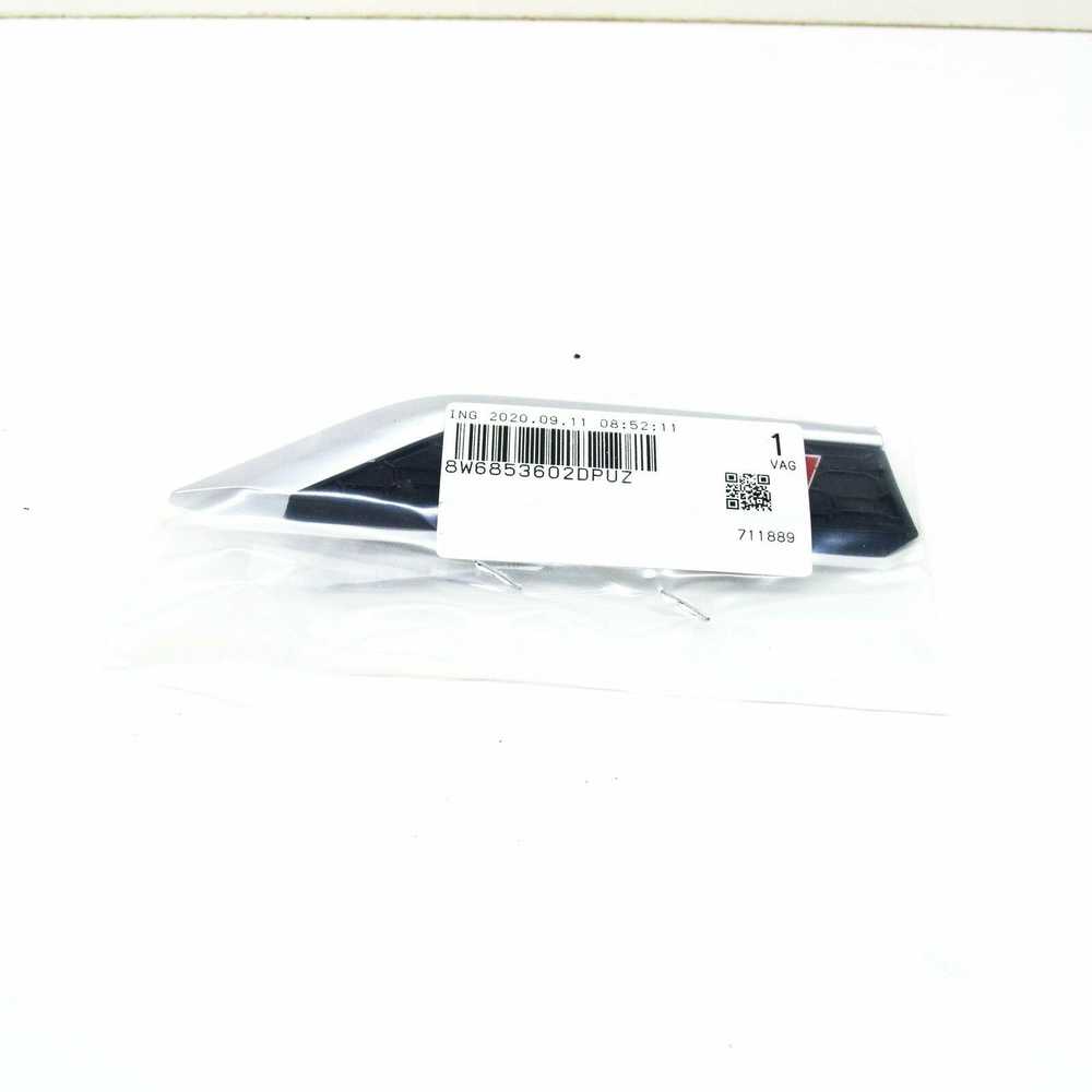 VAG OEM AUDI RS5 SPORTBACK 8W6 PRIEKINIS DEŠINIS KAPOTAS EMBLEMA 8W6853602DPUZ ORIGINALI