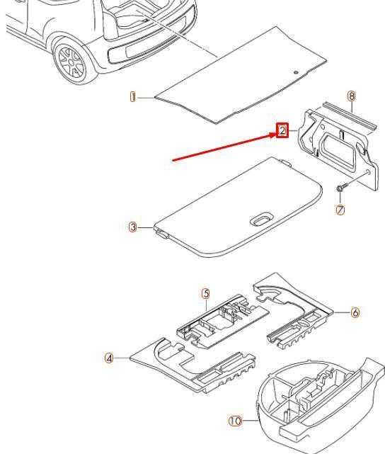 VAG OEM VW UP BAGAŽO SKYRIAUS GRINDŲ DEŠINIO MONTAVIMO BLOKAS 1S0858832F82V ORIGINALUS