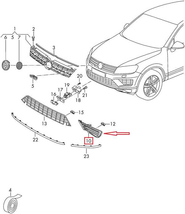 Vag Oranžinis Oro Įtėmimo Grotelė Juoda Vw Touareg 2015 2017 R Line Originalus 7P6854662D041