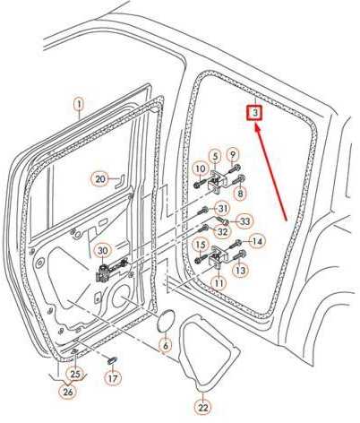 VAG ORIGINAL Durų sandariklis vidinis OEM VW Amarok 2H7839911G9B9