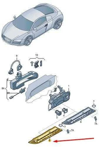 VAG Originali apdailos plokštė durų rankenai AUDI R8 424837240CGRU