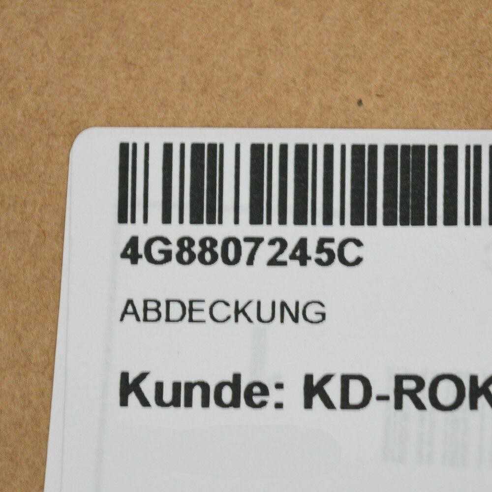 VAG Originali dangtelis AUDI RS7 Sportback 4GA 4GF 4G8807245C
